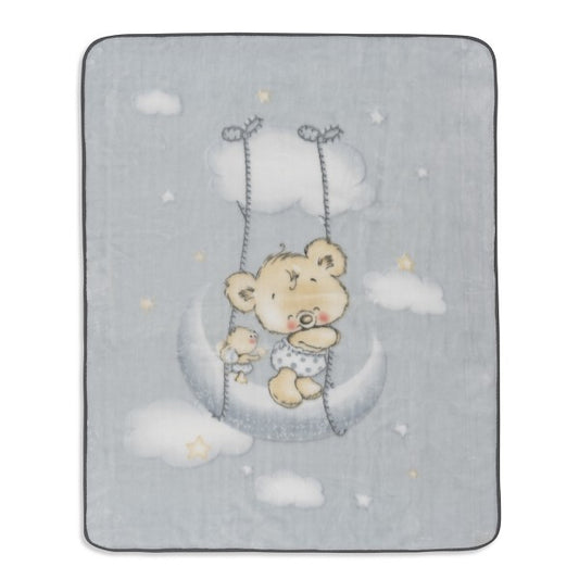 Cobertor de berço de veludo Interbaby Cloud Bear