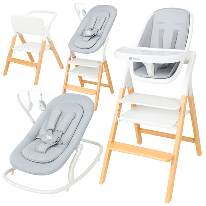 Cadeira alta multifuncional Alaia 5 em 1 da Twinly 