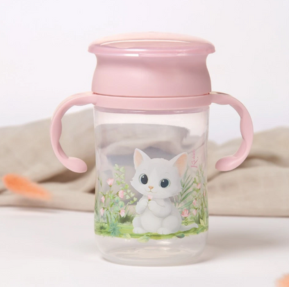 Taza de aprendizaje step 3 con asas rosa 330ml