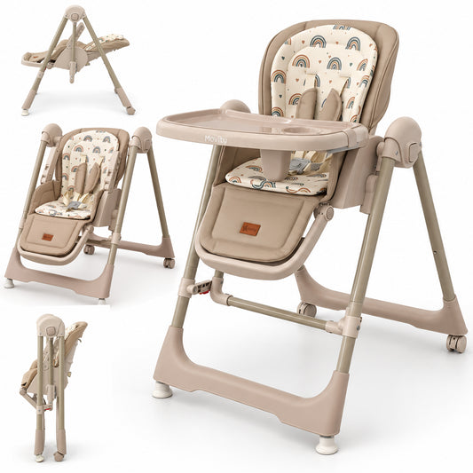 Twinly New Movity Trona Bebé Evolutiva 2 en 1, Hamaca y Columpio, Gris