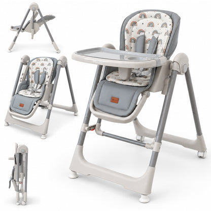 Twinly New Movity Trona Bebé Evolutiva 2 en 1, Hamaca y Columpio, Gris