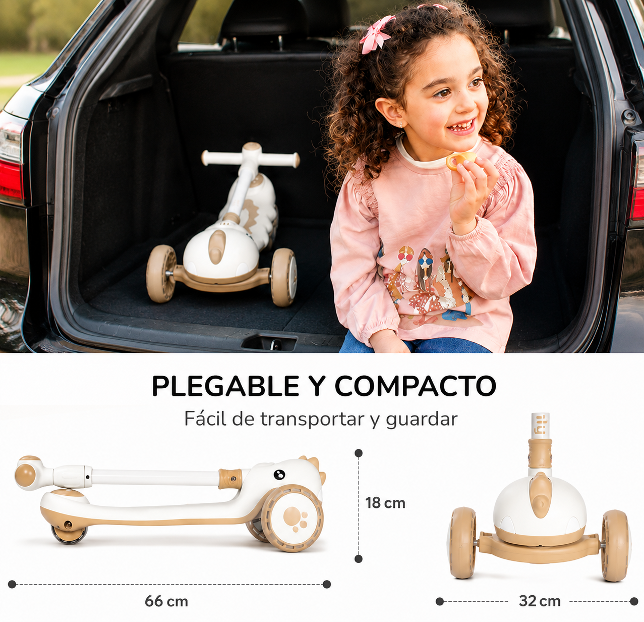 Scooter evolutiva DINLY 3 em 1 com capacete da Twinly 