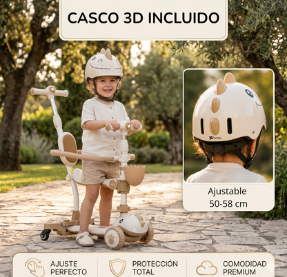 Scooter evolutiva DINLY 3 em 1 com capacete da Twinly 
