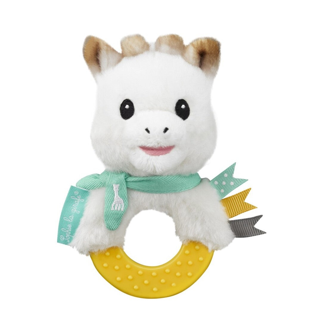 Sonajero de Peluche y Anillo de Dentición Sophie la Girafe – Su Primer Compañero 2 en 1