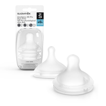 Tetina Biberón SX Pro™ Flujo  medio de Silicona, 2ud Suavinex