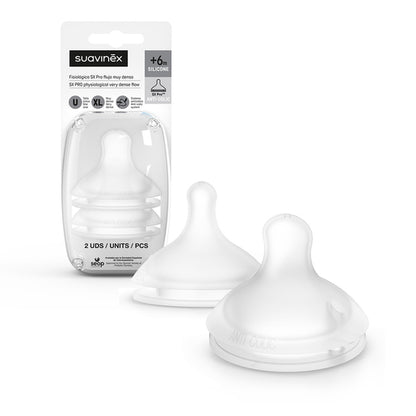 Tetina Biberón SX Pro™ Flujo  medio de Silicona, 2ud Suavinex