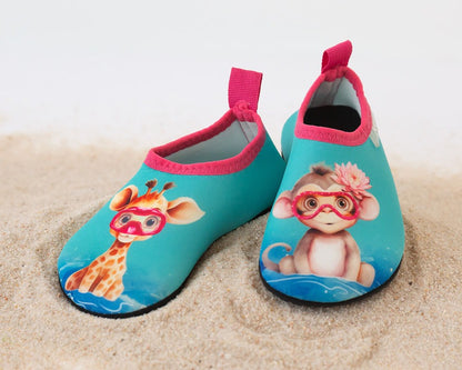 Botinhas de bebê Aquasocker Salvia Animal da Kiokids