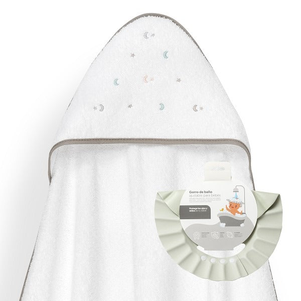 Capa de banho multicolorida estrela e lua Interbaby + touca