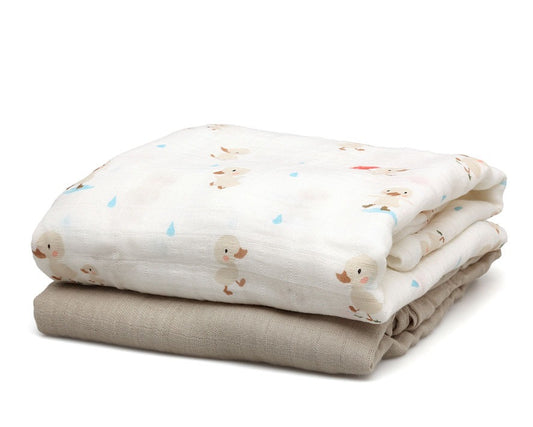 Conjunto de 2 musselinas de bambu da Kiokids