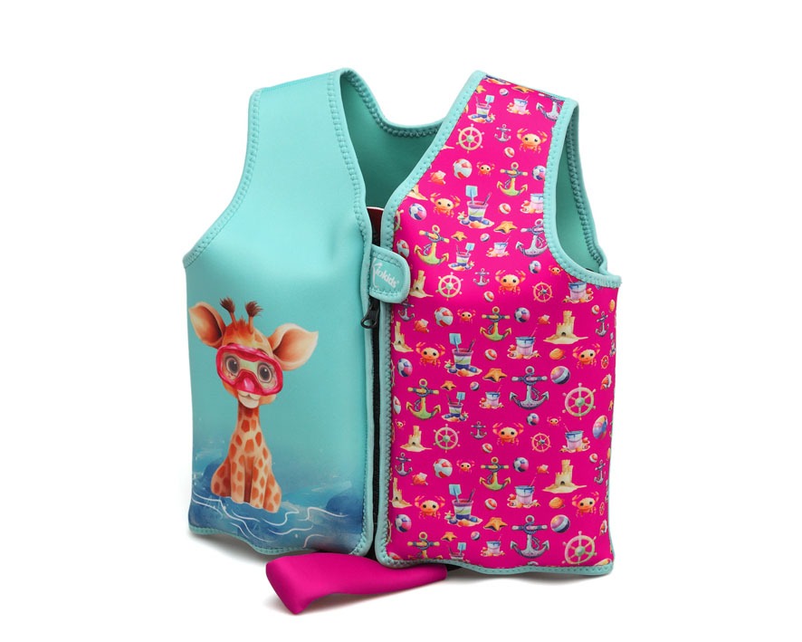 Colete de flutuação de neoprene animal Kiokids