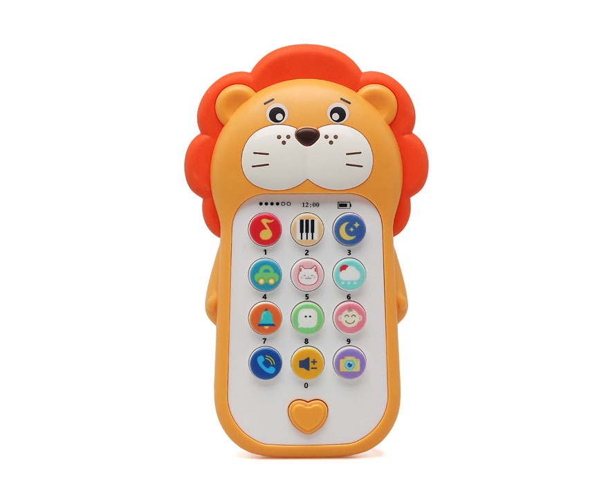 TELÉFONO MUSICAL LEÓN PARA BEBÉS CON SONIDOS DE ANIMALES KIOKIDS