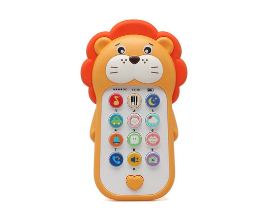 TELÉFONO MUSICAL LEÓN PARA BEBÉS CON SONIDOS DE ANIMALES KIOKIDS