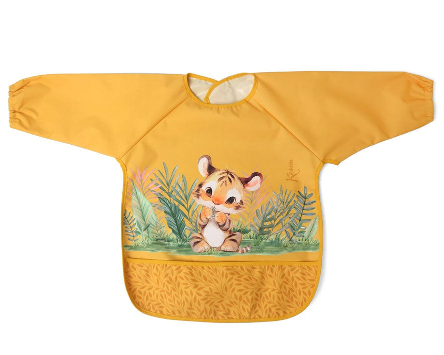 Babero Impermeable tigre Con Mangas de Kiokids