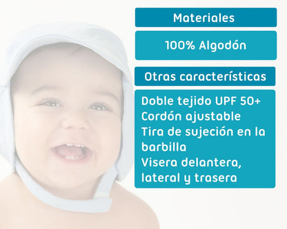 Gorro De Bebé Con Protección Solar UPF50+ Kiokids
