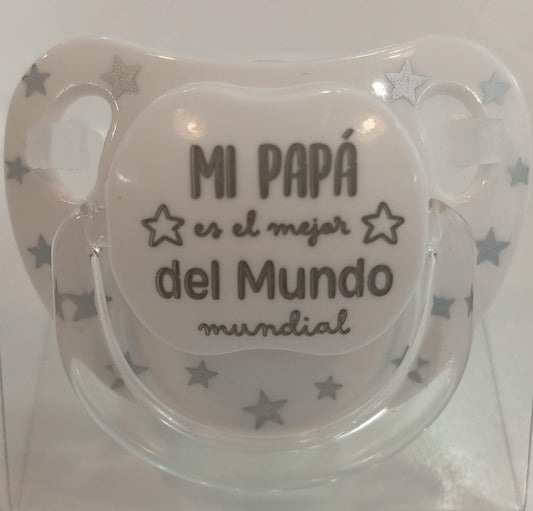 Chupete Divertido Mi Papá es el mejor del mundo MUNDIAL Mi Pipo