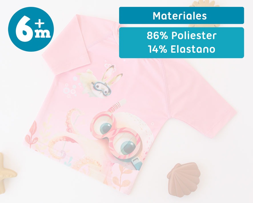 Camiseta de baño para bebé con protección solar UPF50+ Kiokids