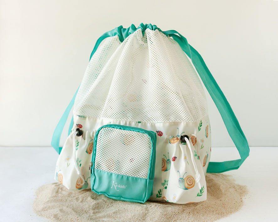 BOLSOS PLAYA 30X18X40CM CARACOL BEIGE 10 L Kiokids