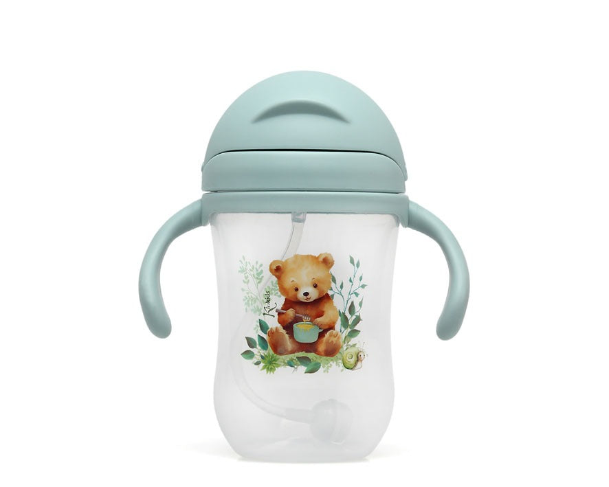 Copo educativo com estampa de veado e urso Kiokids 300ml