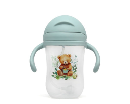 Copo educativo com estampa de veado e urso Kiokids 300ml