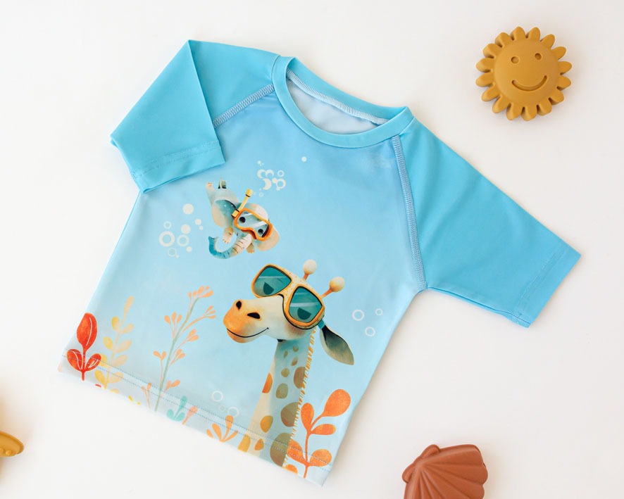 Camiseta de baño para bebé con protección solar UPF50+ Kiokids