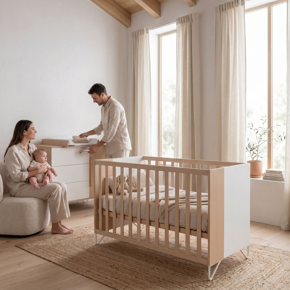 Cuna colecho de madera 120×60- Amaia de MICUNA