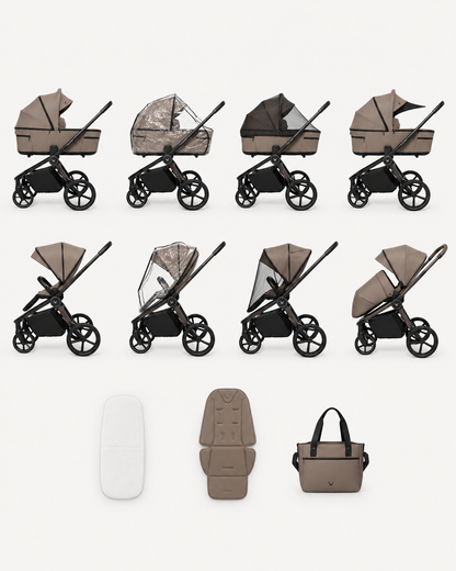 Duo Cochecito Fold Con Capazo Plegable de Muuvo