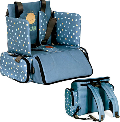 Trona Portátil Bebé 3 en 1: Asiento, mochila y bandolera de Olmitos