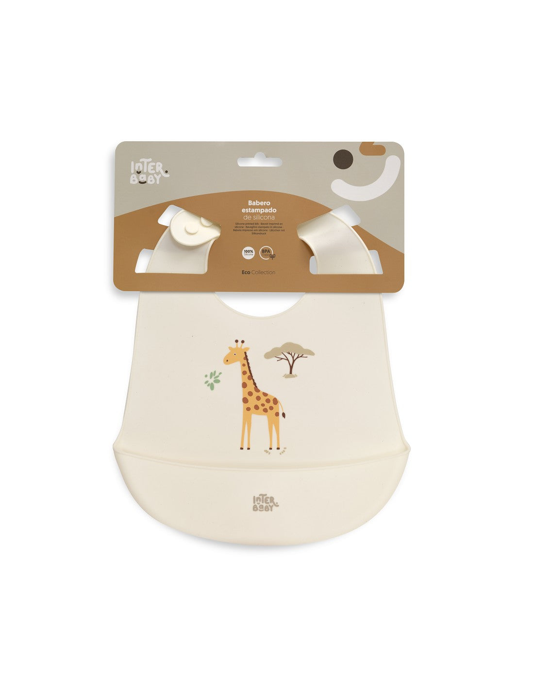 Babero Silicona Estampado Interbaby