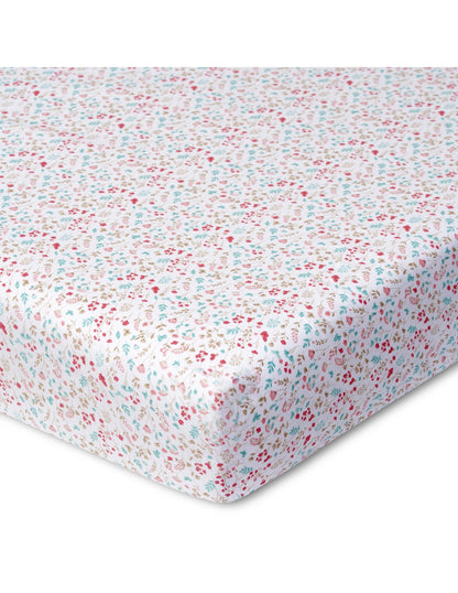 Bajera Estampada Cuna 100% Algodon Modelo Flores Petalos Rosa Interbaby