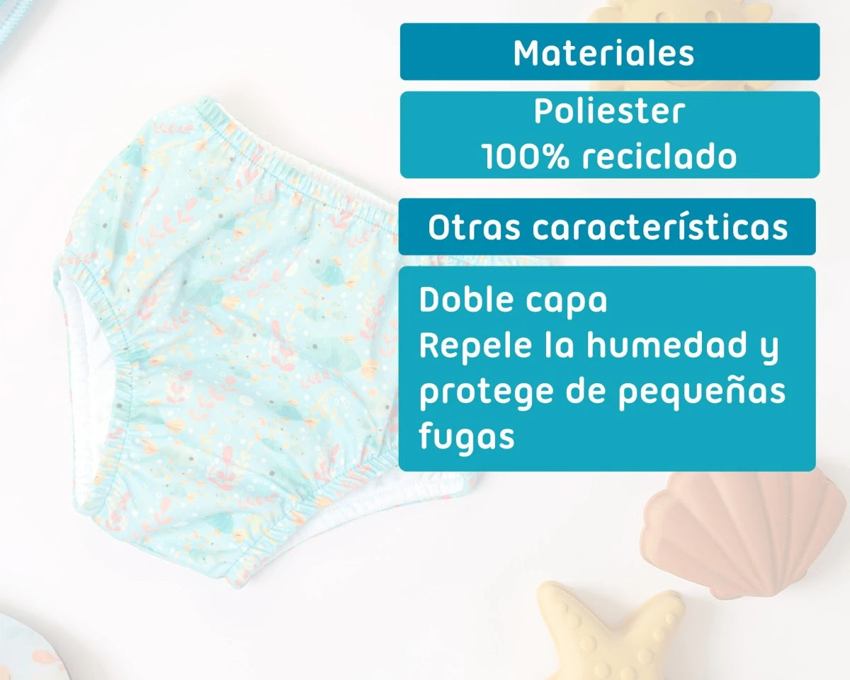 Bañador pañal con protección UPF50+ Kiokids