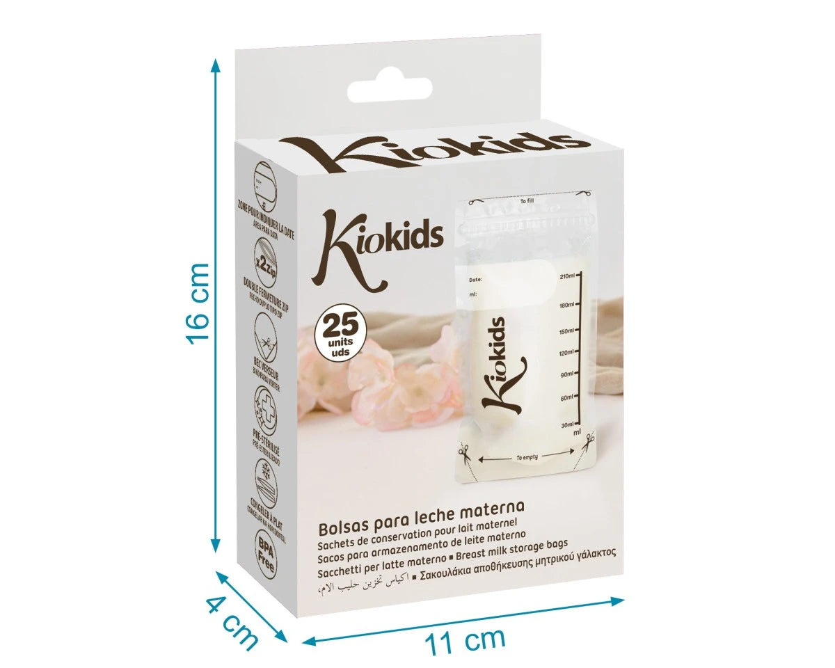Bolsas de almacenamiento de leche materna 25uds Kiokids