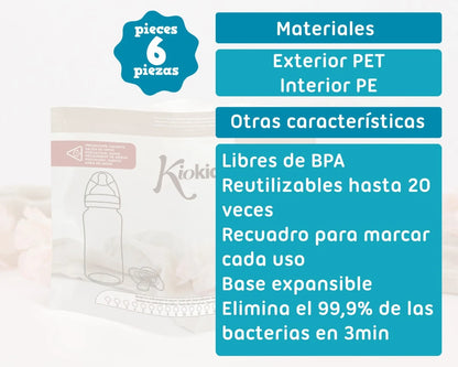 Bolsas de esterilización para microondas 6uds Kiokids