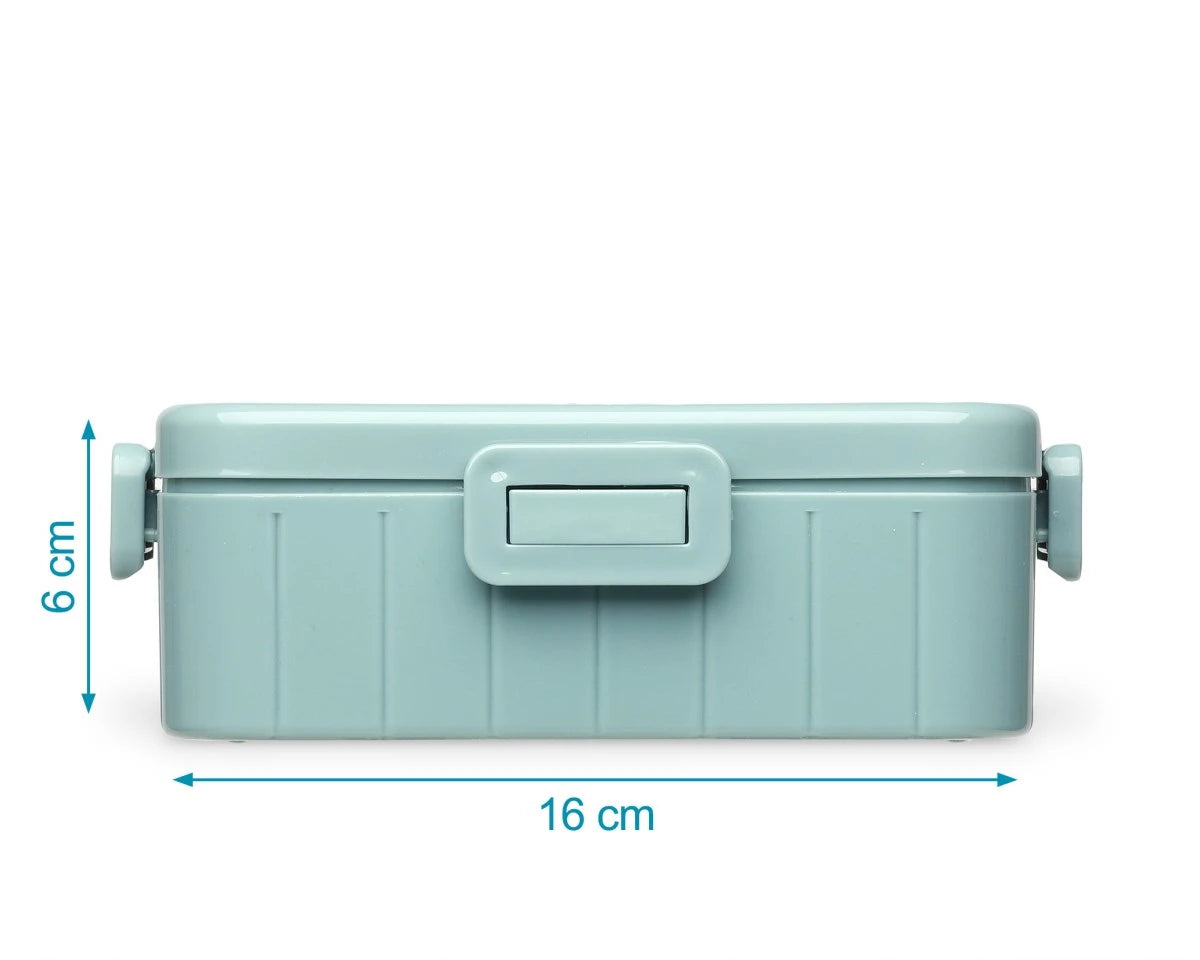 Caja de almuerzo infantil con compartimentos  verde Kiokids