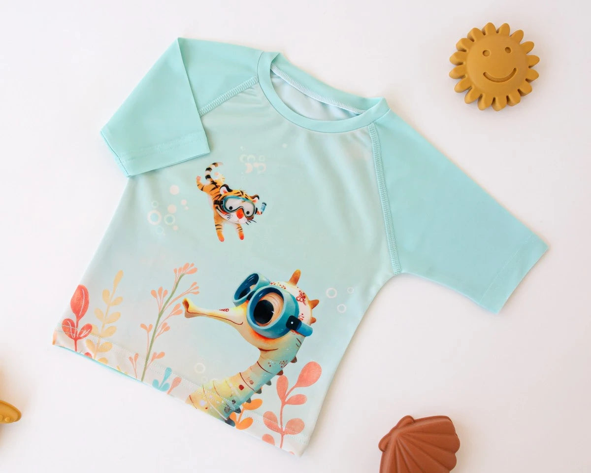 Camiseta de baño para bebé con protección solar UPF50+ Kiokids