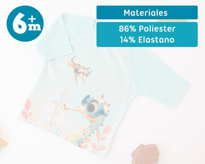 Camiseta de baño para bebé con protección solar UPF50+ Kiokids