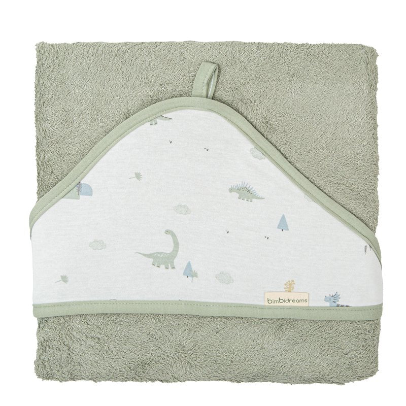 Capa de natação 100x100 com capuz Trex Green Bimbi Casual