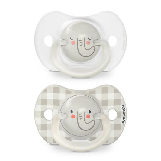 Conjunto de 2 chupetas Elephant Night 0-6 meses da Suavinex