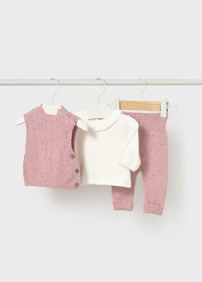 Conjunto chaleco tricot 3 piezas 2709 Mayoral