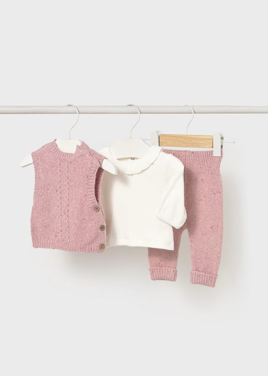 Conjunto chaleco tricot 3 piezas 2709 Mayoral