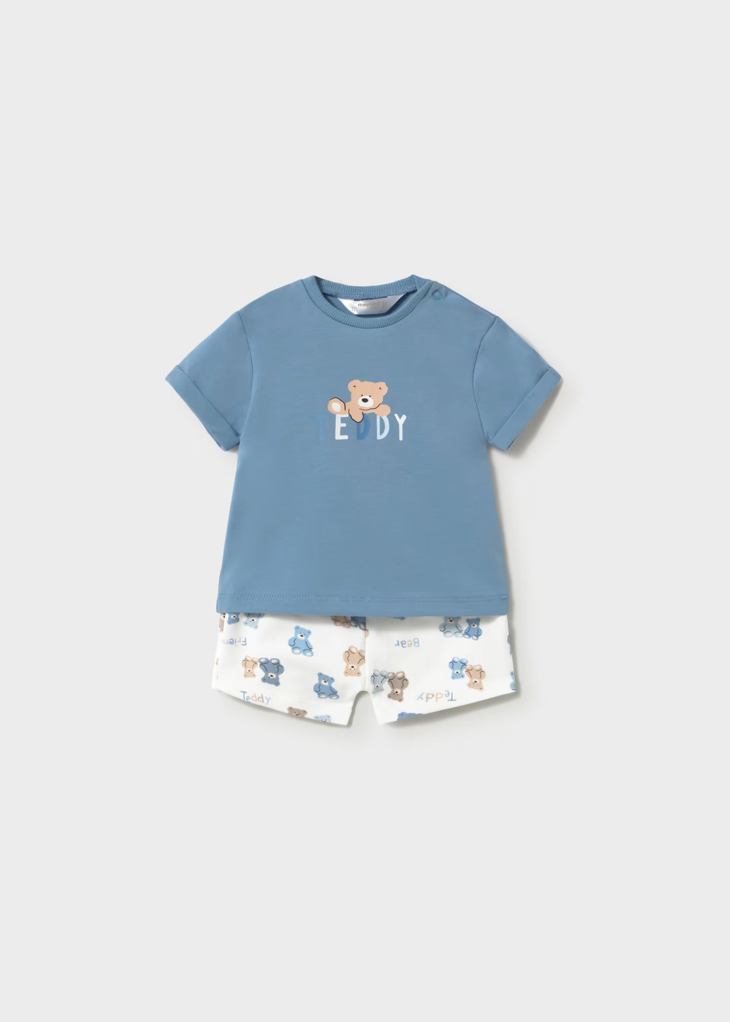 Conjunto pantalón corto estampado y camiseta 1277 Mayoral