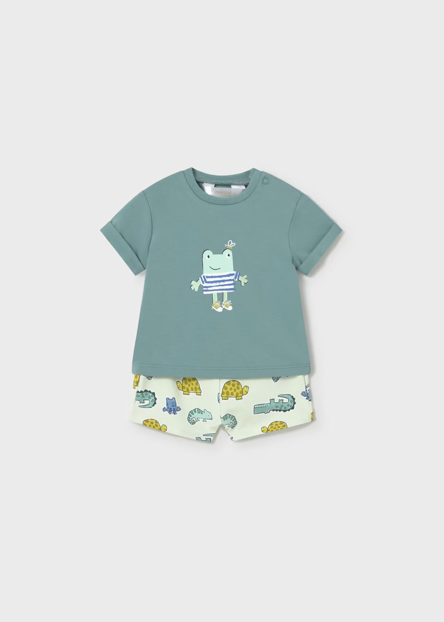 Conjunto pantalón corto estampado y camiseta 1277 Mayoral