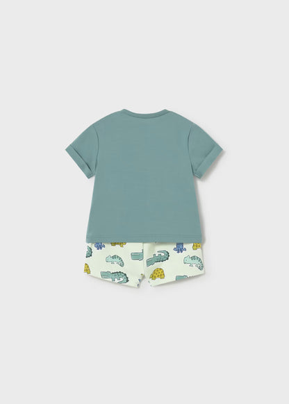 Conjunto pantalón corto estampado y camiseta 1277 Mayoral