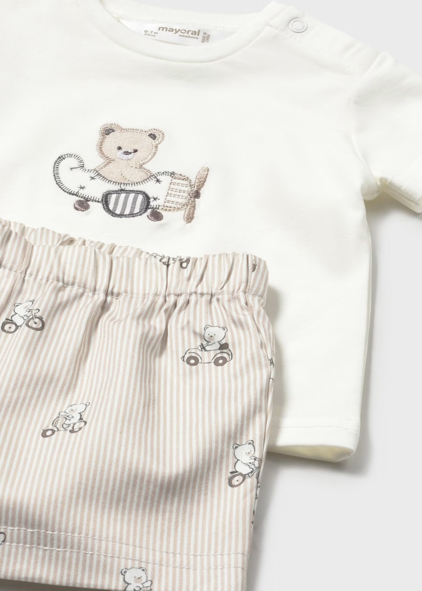 Conjunto pantalón corto y camiseta osito 1275 Mayoral