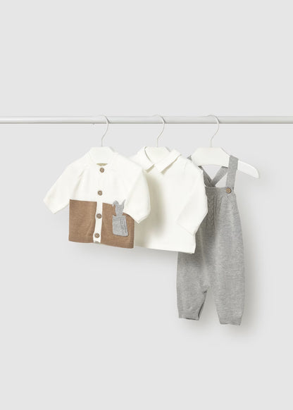 Conjunto peto tricot 3 piezas 2617 Mayoral
