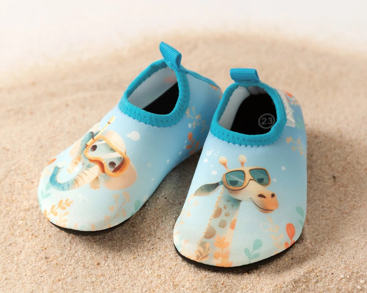 Escarpines de bebé antideslizantes para playa y piscina azul Kiokids