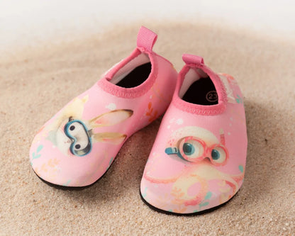 Escarpines de bebé antideslizantes para playa y piscina rosa Kiokids
