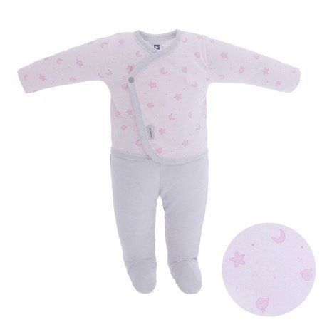 Conjunto Jubon Cruzado + Polaina Teddy Rosa Cambrass
