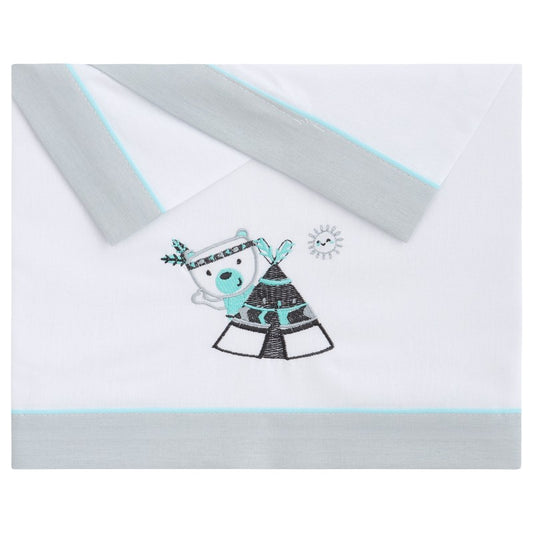 Conjunto de lençóis de algodão para berço Pekebaby Lets Play Mini