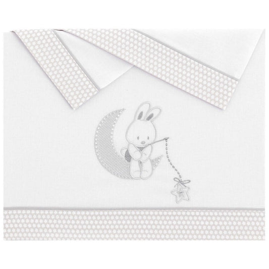 Conjunto de lençóis de berço de algodão Pekebaby Lune