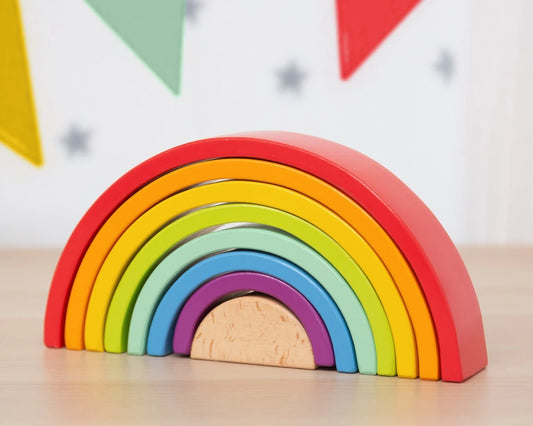 Juguete arcoíris waldorf grande de Kiokids